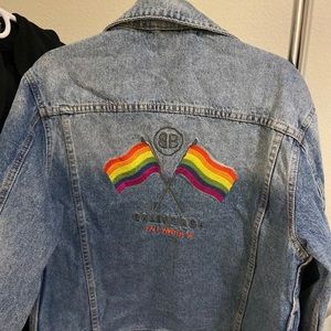 Balenciaga Denim Jacket rainbow